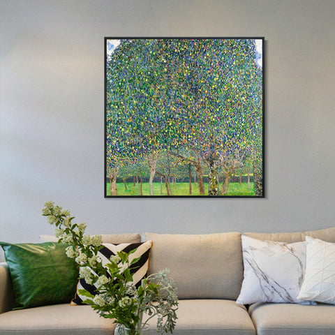 INVIN ART Framed Canvas Giclee Print Art Pear Trees(ORCHARD PEARS TREE) by Gustav Klimt Wall Art Living Room Home Office Decorations