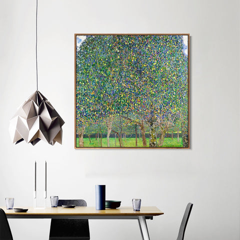 INVIN ART Framed Canvas Giclee Print Art Pear Trees(ORCHARD PEARS TREE) by Gustav Klimt Wall Art Living Room Home Office Decorations