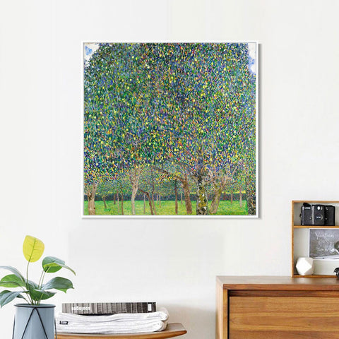 INVIN ART Framed Canvas Giclee Print Art Pear Trees(ORCHARD PEARS TREE) by Gustav Klimt Wall Art Living Room Home Office Decorations