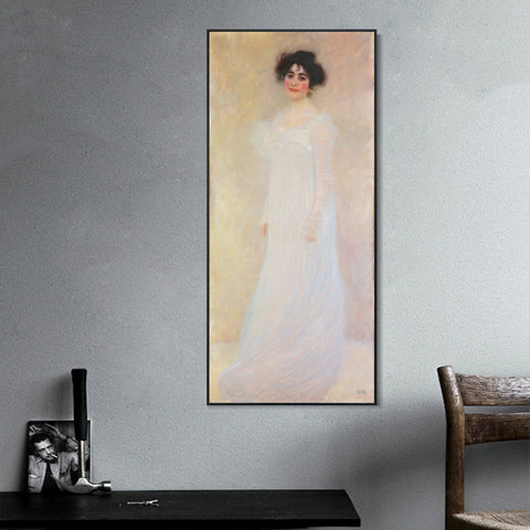 INVIN ART Framed Canvas Giclee Print Art Bildnis der Serena Lederer 1899 by Gustav Klimt Wall Art Living Room Home Office Decorations