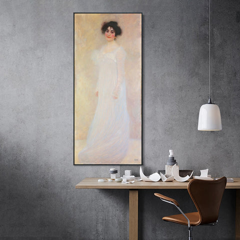 INVIN ART Framed Canvas Giclee Print Art Bildnis der Serena Lederer 1899 by Gustav Klimt Wall Art Living Room Home Office Decorations