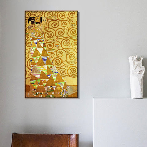 INVIN ART Framed Canvas Giclee Print Art The Woman In Gold by Gustav Klimt Wall Art Living Room Home Office Decorations