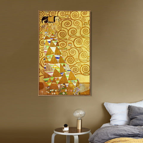 INVIN ART Framed Canvas Giclee Print Art The Woman In Gold by Gustav Klimt Wall Art Living Room Home Office Decorations