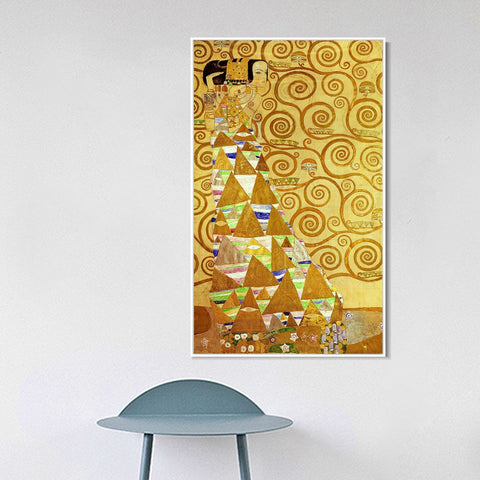 INVIN ART Framed Canvas Giclee Print Art The Woman In Gold by Gustav Klimt Wall Art Living Room Home Office Decorations