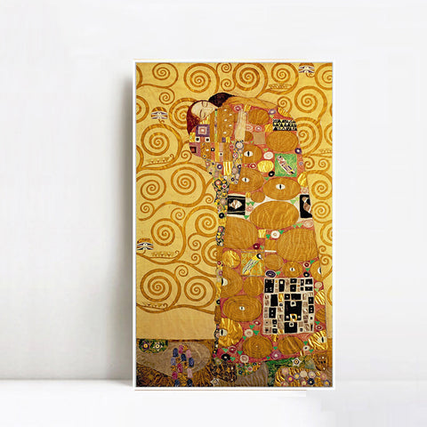 INVIN ART Framed Canvas Giclee Print Art The Tree of Life#2 by Gustav Klimt Wall Art Living Room Home Office Decorations
