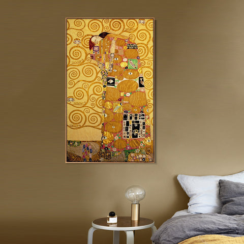 INVIN ART Framed Canvas Giclee Print Art The Tree of Life#2 by Gustav Klimt Wall Art Living Room Home Office Decorations