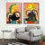 INVIN ART Framed Canvas Art Combo Painting 2 Pieces by Pablo Picasso Wall Art Series#14 Living Room Home Office Decorations(Black Slim Frame,20"x28"Each Piece)