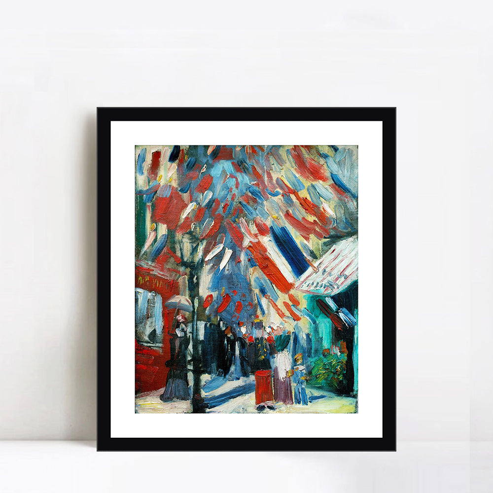 INVIN ART Framed Canvas Giclee Print Art The Fourteenth of July Celebration in Paris by Vincent Van Gogh Wall Art