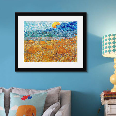 INVIN ART Framed Canvas Giclee Print Art Series#3 by Vincent Van Gogh Wall Art Living Room Home Office Decorations