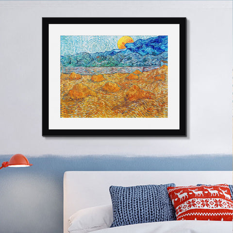 INVIN ART Framed Canvas Giclee Print Art Series#3 by Vincent Van Gogh Wall Art Living Room Home Office Decorations