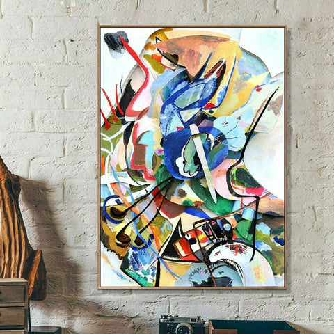 INVIN ART Framed Canvas Giclee Print Art Series 17 by Wassily Kandinsky Wall Art Living Room Home Office Decorations