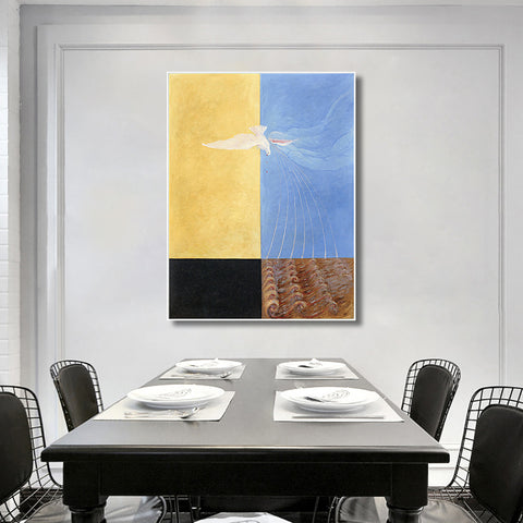 INVIN ART Framed Canvas Giclee Print Series#01 by Hilma Af Klint Wall Art Living Room Home Office Decorations