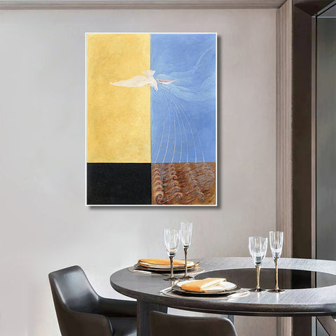 INVIN ART Framed Canvas Giclee Print Series#01 by Hilma Af Klint Wall Art Living Room Home Office Decorations
