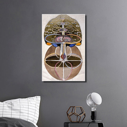 INVIN ART Framed Canvas No date Untitled 05 by Hilma Af Klint Wall Art Living Room Home Office Decorations