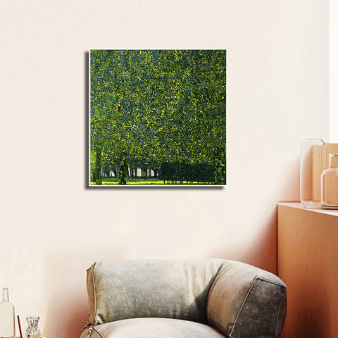 INVIN ART Framed Canvas Giclee Print Art Series#29 Trees by Gustav Klimt Wall Art Living Room Home Office Decorations