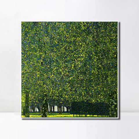 INVIN ART Framed Canvas Giclee Print Art Series#29 Trees by Gustav Klimt Wall Art Living Room Home Office Decorations