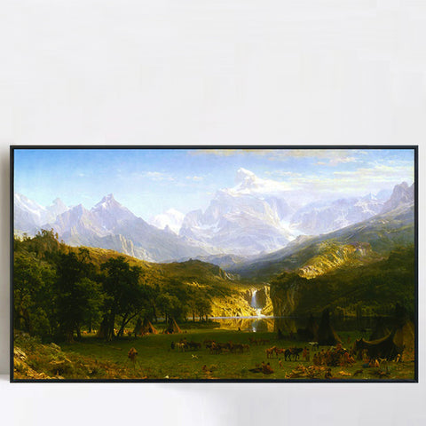 The Rocky Mountains,Lander's Peak 1863 by Albert Bierstadt Wall Art Living Room Home Decorations