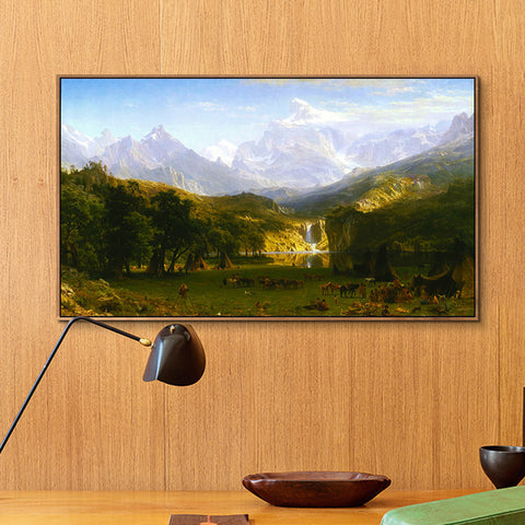 The Rocky Mountains,Lander's Peak 1863 by Albert Bierstadt Wall Art Living Room Home Decorations