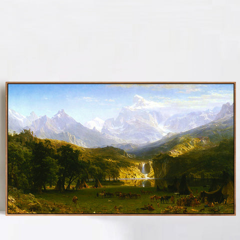 The Rocky Mountains,Lander's Peak 1863 by Albert Bierstadt Wall Art Living Room Home Decorations