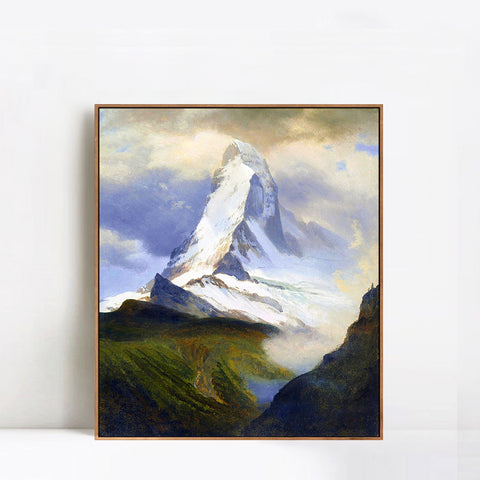 The Beautiful Snow-capped Mountains by Albert Bierstadt Wall Art Living Room Home Decorations