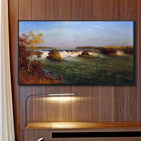 The Running River by Albert Bierstadt Wall Art Living Room Home Decorations