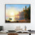 A Boat Landing in the Sunset by Albert Bierstadt Wall Art Living Room Home Decorations