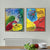 INVIN ART Framed Canvas Giclee Print Art Combo Painting 2 Pieces by Marc Chagall Wall Art Series#6 Living Room Home Office Decorations