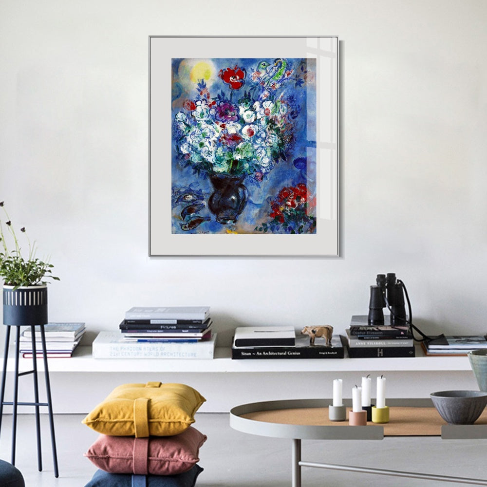 INVIN ART Framed Canvas Giclee Print Art  Les Anémones by Marc Chagall Wall Art