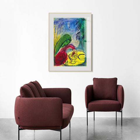 INVIN ART Framed Canvas Giclee Print Art Woman by Marc Chagall Wall Art Living Room Home Office Decorations