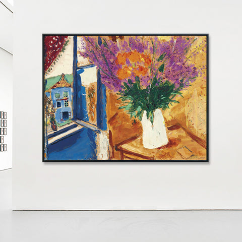 INVIN ART Framed Canvas Giclee Print Art Flower 11 by Marc Chagall Wall Art Living Room Home Office Decorations