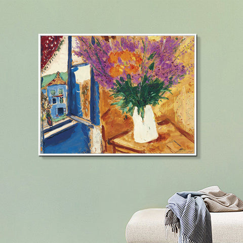 INVIN ART Framed Canvas Giclee Print Art Flower 11 by Marc Chagall Wall Art Living Room Home Office Decorations