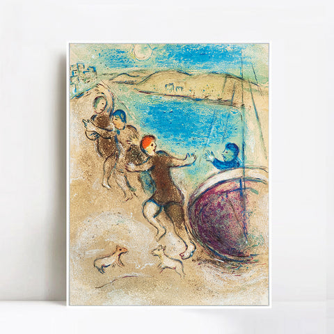 INVIN ART Framed Canvas Giclee Print Art Hanging by Marc Chagall Wall Art Living Room Home Office Decorations