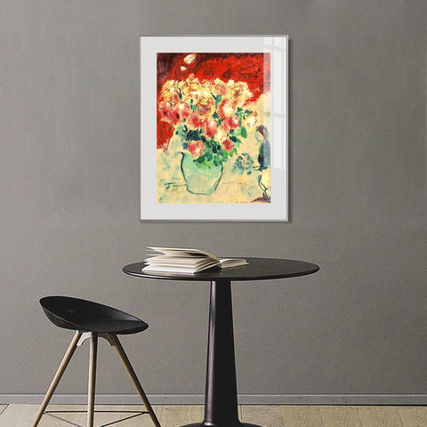 INVIN ART Mental Framed Canvas Giclee Print Art Series#27 by Marc Chagall Wall Art Living Room Home Office Decorations