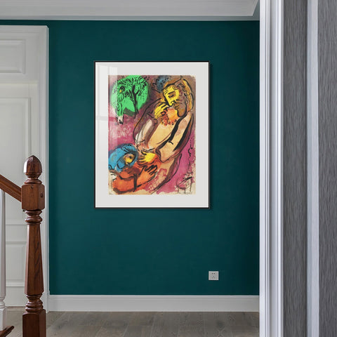 INVIN ART Mental Framed Canvas Giclee Print Art Beging by Marc Chagall Wall Art Living Room Home Office Decorations