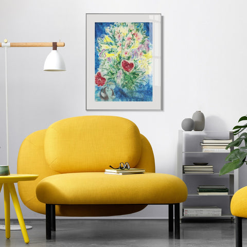 INVIN ART Mental Framed Canvas Giclee Print Art Flying angel by Marc Chagall Wall Art Living Room Home Office Decorations