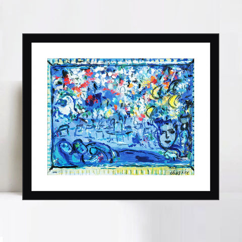INVIN ART Framed Canvas Giclee Print Art Flower#23 by Marc Chagall Wall Art Living Room Home Office Decorations