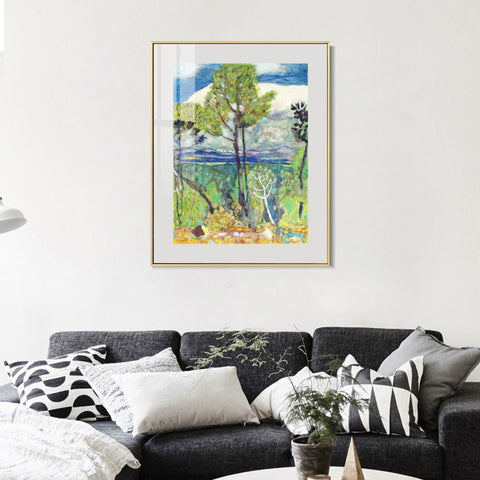 INVIN ART Mental Framed Canvas Giclee Print Art Tree by Marc Chagall Wall Art Living Room Home Office Decorations