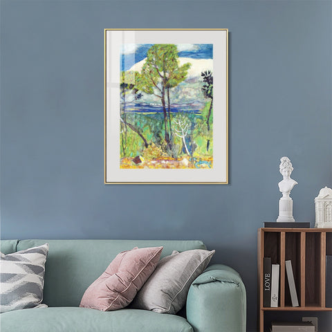 INVIN ART Mental Framed Canvas Giclee Print Art Tree by Marc Chagall Wall Art Living Room Home Office Decorations