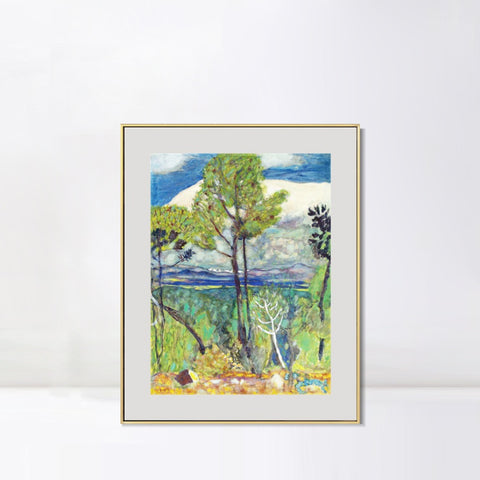 INVIN ART Mental Framed Canvas Giclee Print Art Tree by Marc Chagall Wall Art Living Room Home Office Decorations