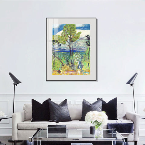 INVIN ART Mental Framed Canvas Giclee Print Art Tree by Marc Chagall Wall Art Living Room Home Office Decorations