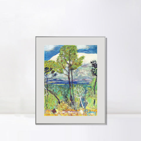 INVIN ART Mental Framed Canvas Giclee Print Art Tree by Marc Chagall Wall Art Living Room Home Office Decorations