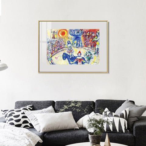 INVIN ART Mental Framed Canvas Giclee Print Art Wedding by Marc Chagall Wall Art Living Room Home Office Decorations