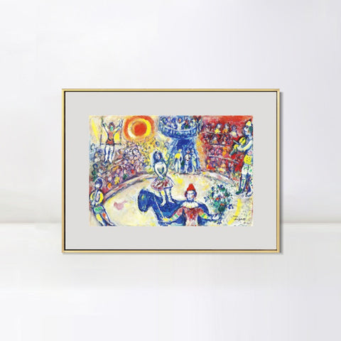 INVIN ART Mental Framed Canvas Giclee Print Art Wedding by Marc Chagall Wall Art Living Room Home Office Decorations
