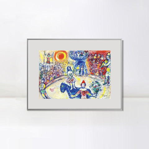INVIN ART Mental Framed Canvas Giclee Print Art Wedding by Marc Chagall Wall Art Living Room Home Office Decorations