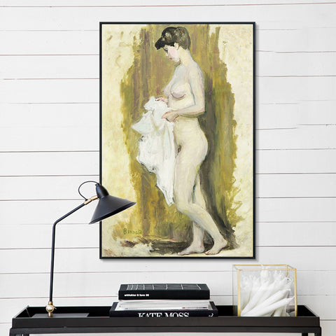 INVIN ART Framed Canvas Giclee Print Art Naked Woman 2 by Marc Chagall Wall Art Living Room Home Office Decorations