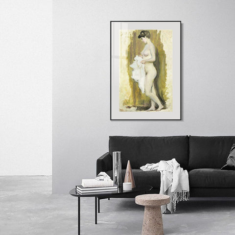 INVIN ART Mental Framed Canvas Giclee Print Art Naked woman 2 by Marc Chagall Wall Art Living Room Home Office Decorations