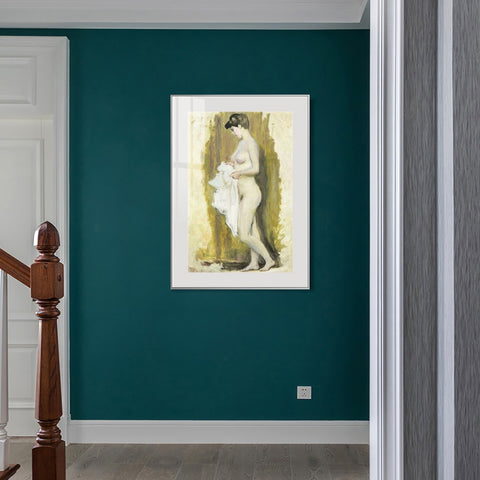 INVIN ART Mental Framed Canvas Giclee Print Art Naked woman 2 by Marc Chagall Wall Art Living Room Home Office Decorations