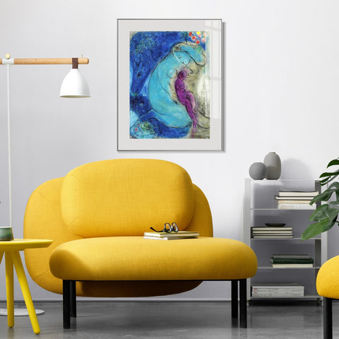 INVIN ART Mental Framed Canvas Giclee Print Art Mother and baby by Marc Chagall Wall Art Living Room Home Office Decorations