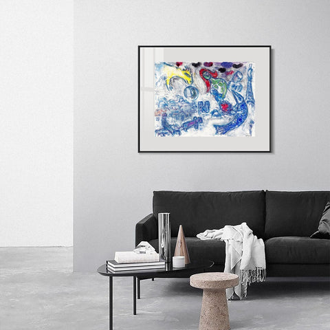 INVIN ART Mental Framed Canvas Giclee Print Art Woman by Marc Chagall Wall Art Living Room Home Office Decorations