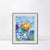 INVIN ART Mental Framed Canvas Giclee Print Art Flower 15 by Marc Chagall Wall Art Living Room Home Office Decorations
